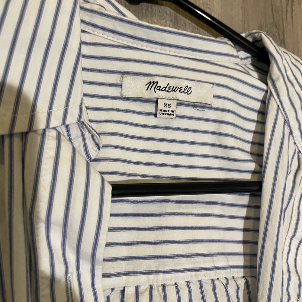 Madewell bookend stripe tie button down - Picture 5 of 5
